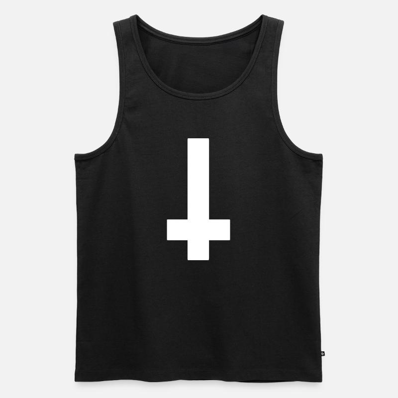 Inverted Cross - Männer Premium Bio Tank Top - Schwarz