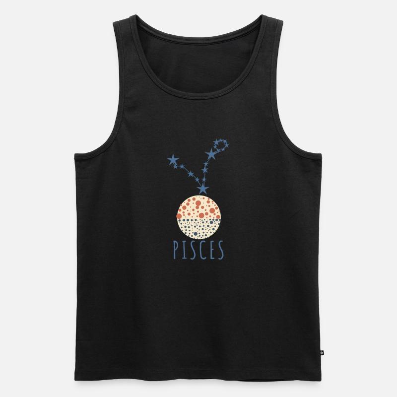 Das Sternbild der Fische - Männer Premium Bio Tank Top - Schwarz