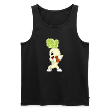 Radieschen Basketballspieler Basketball - Männer Premium Bio Tank Top - Schwarz - Vorne - Michal (187cm)