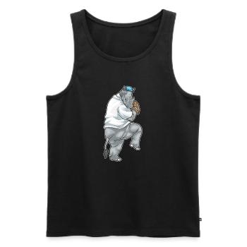 Rhino Baseball Gant de baseball - Débardeur bio Premium Homme - noir - Devant - Michal (187cm)