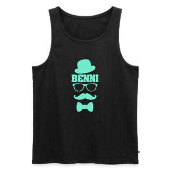 Benni als Vorname - Männer Premium Bio Tank Top - Schwarz - Vorne - AI Model Male 178 light (178cm)