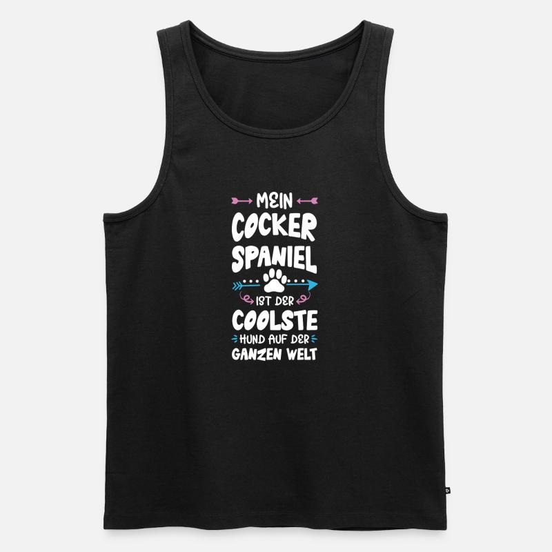 cocker spaniel hund spruch - Männer Premium Bio Tank Top - Schwarz