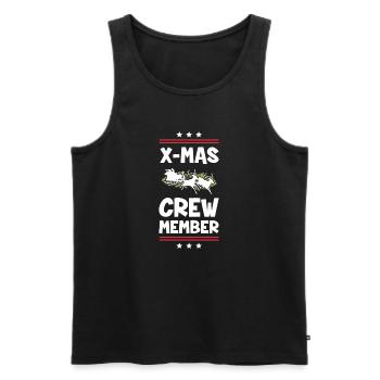 X-Mas Crew Mitglied - Männer Premium Bio Tank Top - Schwarz - Vorne - Michal (187cm)