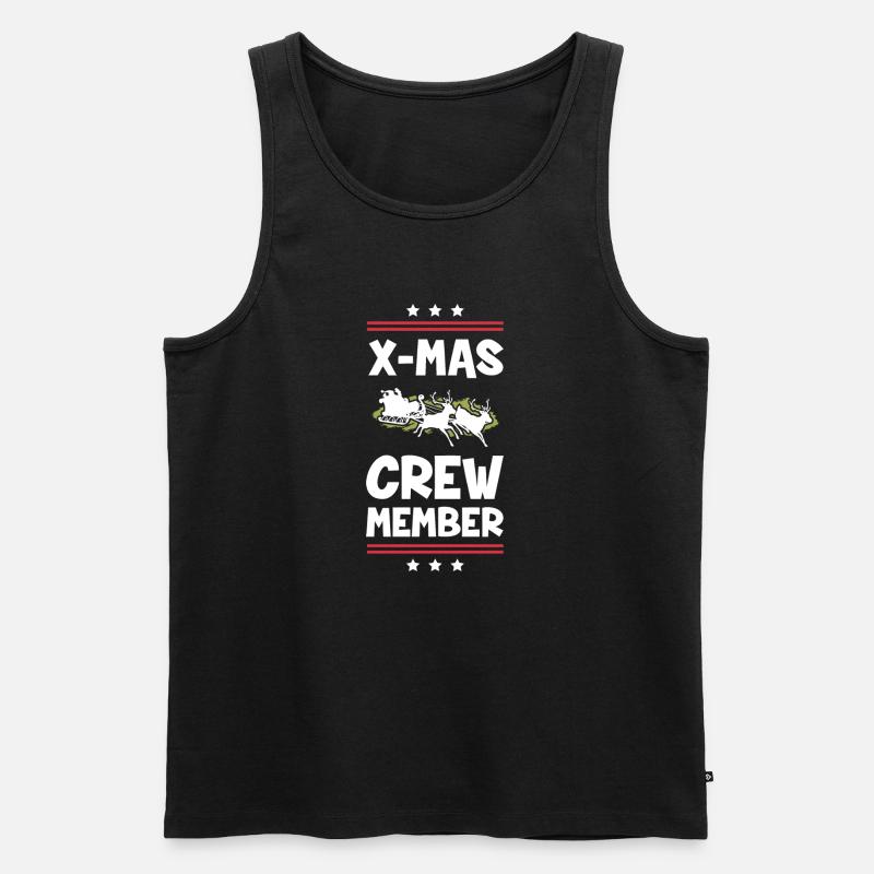 X-Mas Crew Mitglied - Männer Premium Bio Tank Top - Schwarz