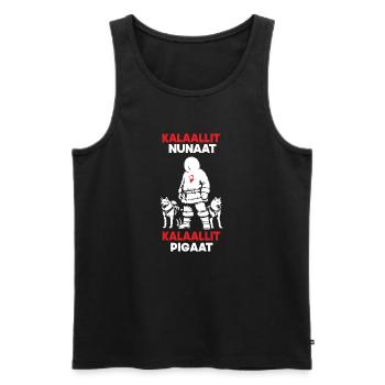 Grönland Design - Kalaallit Nunaat - Männer Premium Bio Tank Top - Schwarz - Vorne - Michal (187cm)