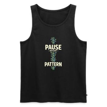 Somatic Healing Somatic Therapy - Men's Premium Organic Tank Top - black - Front - AI Model Male 178 light (178cm)