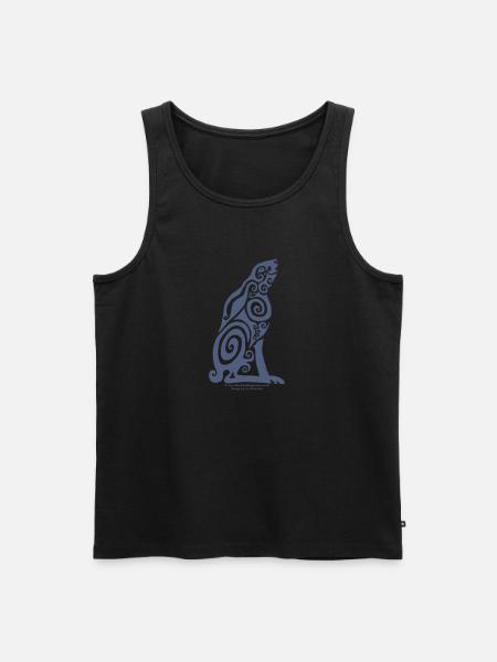 Spirit Animal - Woad Hare - Men's Premium Organic Tank Top - black
