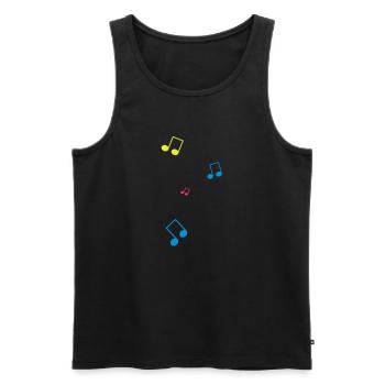Noten - Männer Premium Bio Tank Top - Schwarz - Vorne - AI Model Male 178 light (178cm)