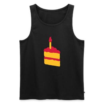 cake - Men's Premium Organic Tank Top - black - Front - AI Model Male 178 light (178cm)