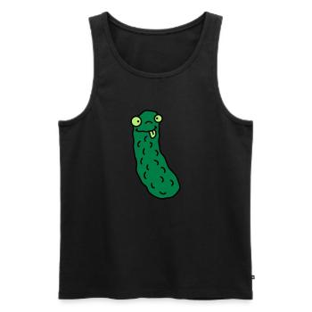 Funny Cucumber - Männer Premium Bio Tank Top - Schwarz - Vorne - AI Model Male 178 light (178cm)
