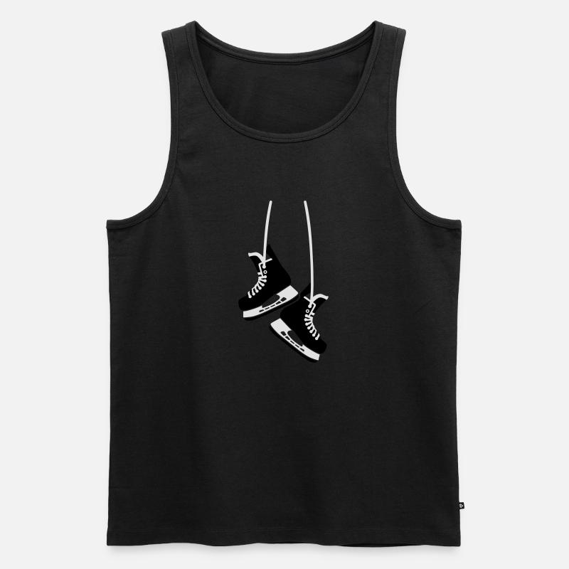 Schlittschuhe - Männer Premium Bio Tank Top - Schwarz