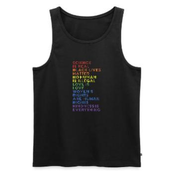 LGBT Gay Pride Homosexualité - Débardeur bio Premium Homme - noir - Devant - Michal (187cm)