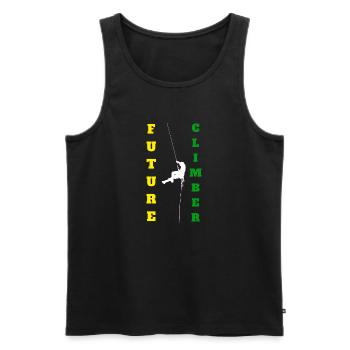 Future Rock Climber - Men's Premium Organic Tank Top - black - Front - AI Model Male 178 light (178cm)