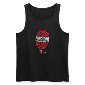 ZAHLE Libanese Libanon Libanesin Libanesisch - Männer Premium Bio Tank Top - Schwarz - Vorne - AI Model Male 178 light (178cm)