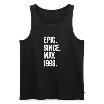 25 Years Old Epic Since May 1998 25th Birthday - Men's Premium Organic Tank Top - black - Front - Michal (187cm)