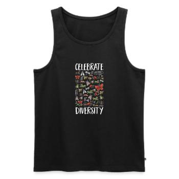 Insect collectors, insects, beetle lovers, entomologists - Men's Premium Organic Tank Top - black - Front - Michal (187cm)