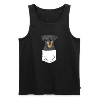 Chiweenie Chien - Débardeur bio Premium Homme - noir - Devant - Michal (187cm)