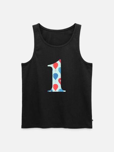 1st anniversary balloon - Men's Premium Organic Tank Top - black