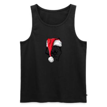 Santa Islandhund Weihnachten Hunde Wilsigns - Männer Premium Bio Tank Top - Schwarz - Vorne - Michal (187cm)