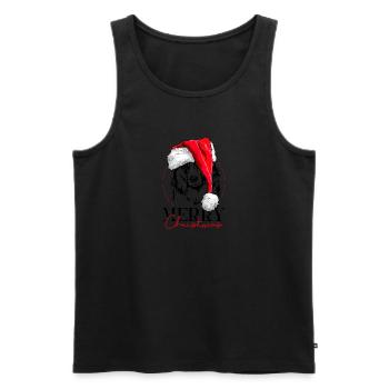Santa Australian Shepherd Merry Christmas Wilsigns - Männer Premium Bio Tank Top - Schwarz - Vorne - Michal (187cm)