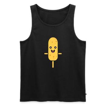 Corn dog food - Men's Premium Organic Tank Top - black - Front - AI Model Male 178 light (178cm)