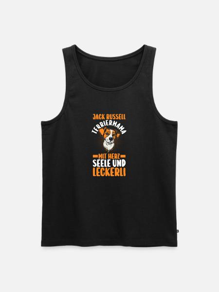 Hund Jacke Russell - Männer Premium Bio Tank Top - Schwarz