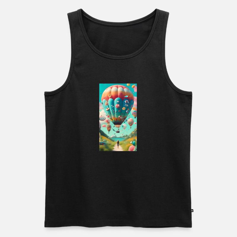 Ballon-Ballon - Männer Premium Bio Tank Top - Schwarz
