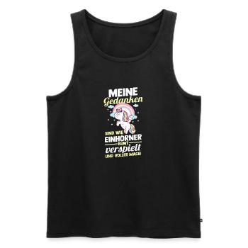 Licorne - Débardeur bio Premium Homme - noir - Devant - Michal (187cm)