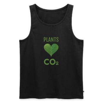 PFLANZEN LIEBEN CO2 - Männer Premium Bio Tank Top - Schwarz - Vorne - AI Model Male 178 light (178cm)