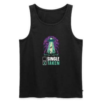 Alien Lover Alien Being Ufo - Men's Premium Organic Tank Top - black - Front - Michal (187cm)