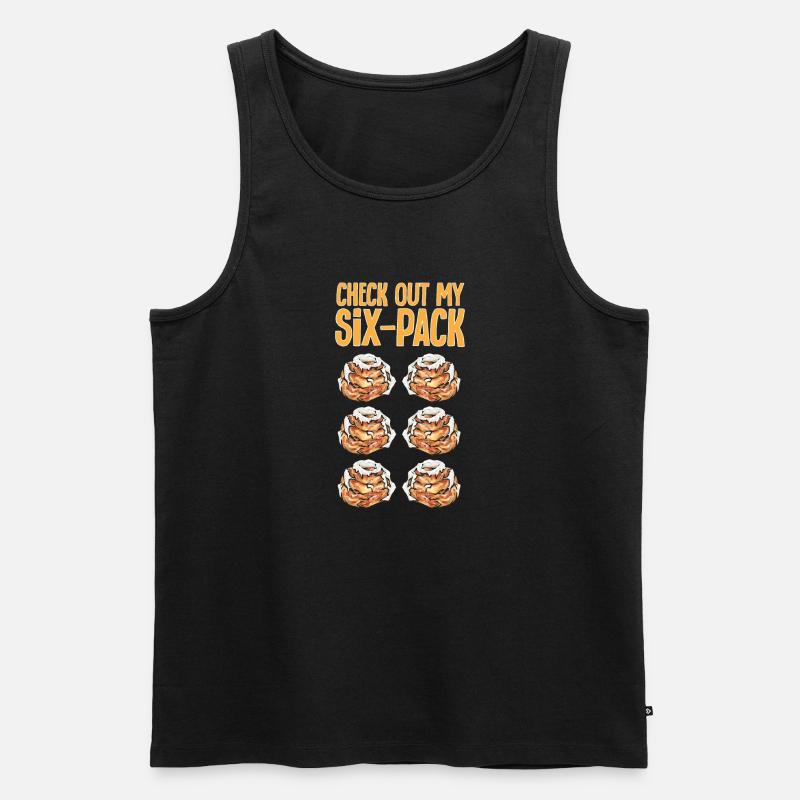 Zimtschnecke - Männer Premium Bio Tank Top - Schwarz