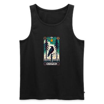 Nevermore Raven - Débardeur bio Premium Homme - noir - Devant - AI Model Male 178 light (178cm)