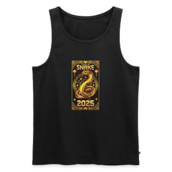 Chinese New Year 2025 Happy Chinese - Men's Premium Organic Tank Top - black - Front - Michal (187cm)