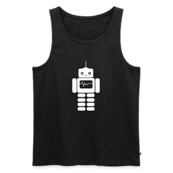roboter - Männer Premium Bio Tank Top - Schwarz - Vorne - AI Model Male 178 light (178cm)