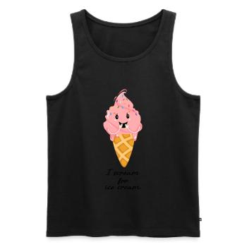 Scream for Ice Cream - Men's Premium Organic Tank Top - black - Front - AI Model Male 178 light (178cm)
