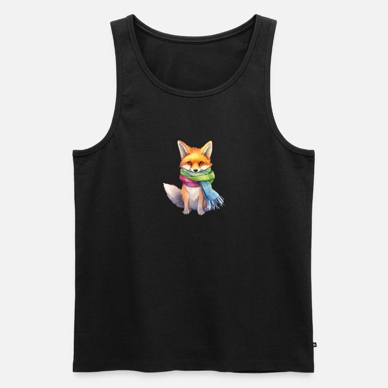 Fuchs - Männer Premium Bio Tank Top - Schwarz