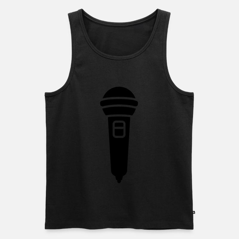 Mikrofon Symbol - Männer Premium Bio Tank Top - undefined