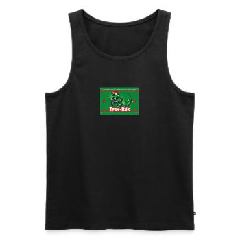 Tree Rex for ugly christmas sweater - Männer Premium Bio Tank Top - Schwarz - Vorne - AI Model Male 178 light (178cm)