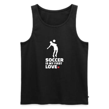 J’adore Football Silhouette de football élégante - Débardeur bio Premium Homme - noir - Devant - Michal (187cm)
