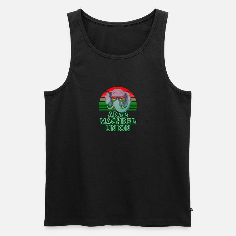 Union des Arabischen Maghreb - Männer Premium Bio Tank Top - Schwarz