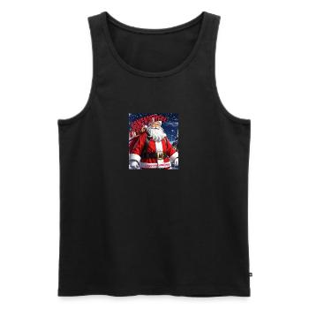 Santa is here Happy Christmas - Männer Premium Bio Tank Top - Schwarz - Vorne - Michal (187cm)