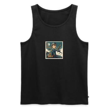 Too Much Perspective........Amelia - Men's Premium Organic Tank Top - black - Front - Michal (187cm)