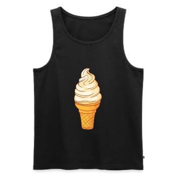 Softeis - Männer Premium Bio Tank Top - Schwarz - Vorne - AI Model Male 178 light (178cm)