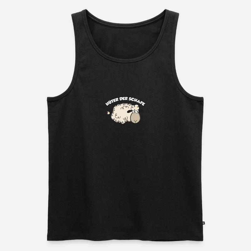Hüter der Schafe - Männer Premium Bio Tank Top - Schwarz