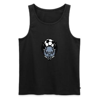 Fußball Fußball-Logo wilden Eber boar3 - Männer Premium Bio Tank Top - Schwarz - Vorne - Michal (187cm)