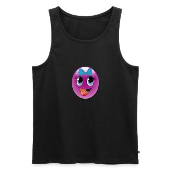 fille emoji - Débardeur bio Premium Homme - noir - Devant - AI Model Male 178 light (178cm)