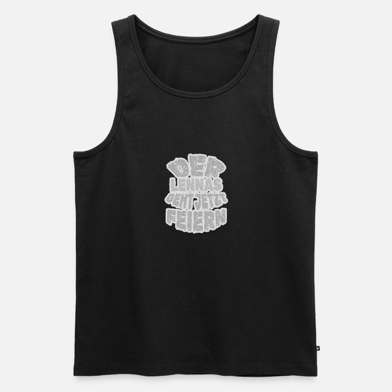 Feiern Lennas - Männer Premium Bio Tank Top - Schwarz