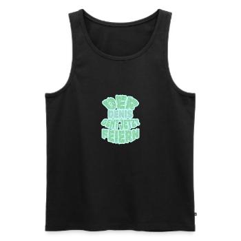 Feiern Denis - Männer Premium Bio Tank Top - Schwarz - Vorne - AI Model Male 178 light (178cm)