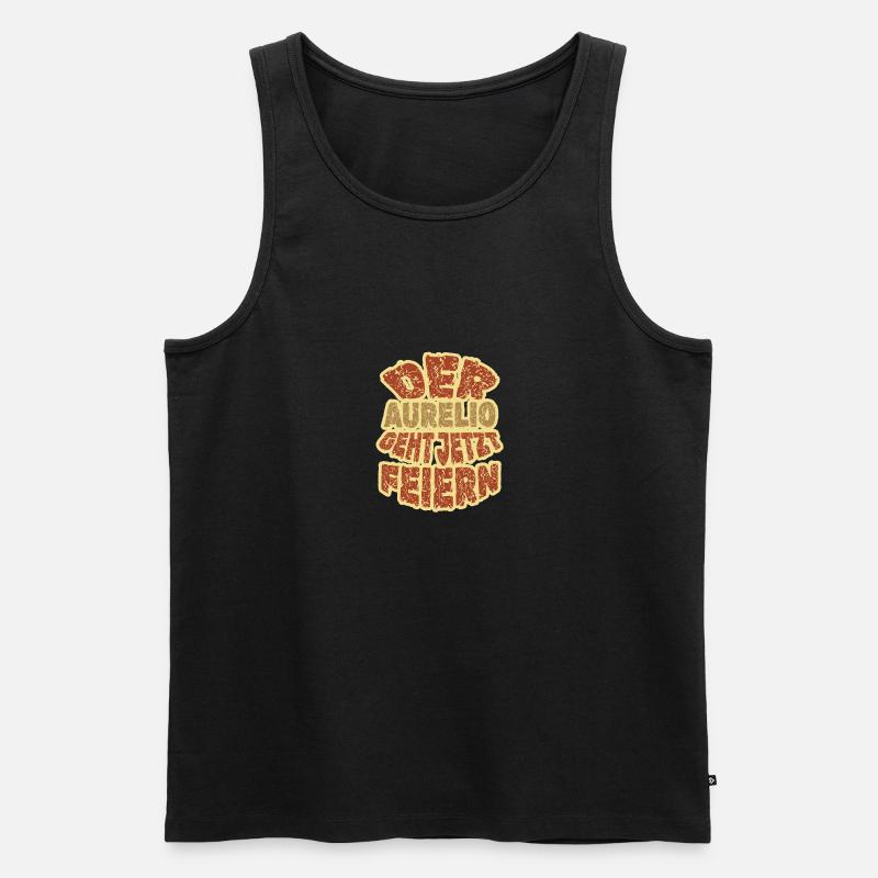 Geschenk für Aurelio - Männer Premium Bio Tank Top - Schwarz
