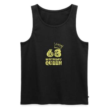 68 - Men's Premium Organic Tank Top - black - Front - AI Model Male 178 light (178cm)